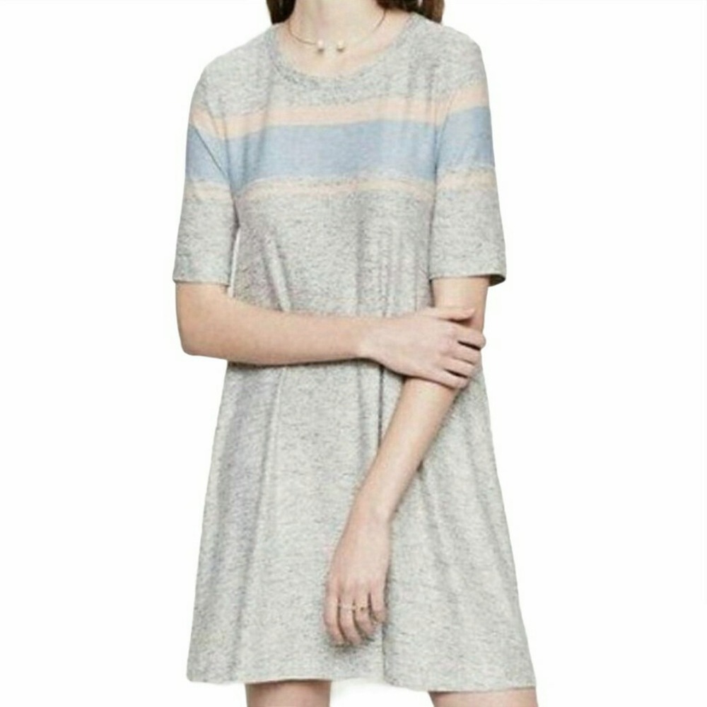 LOU & GREY Swing Marlknit Stripe Soft A‎ Line Dress Women's Size XS